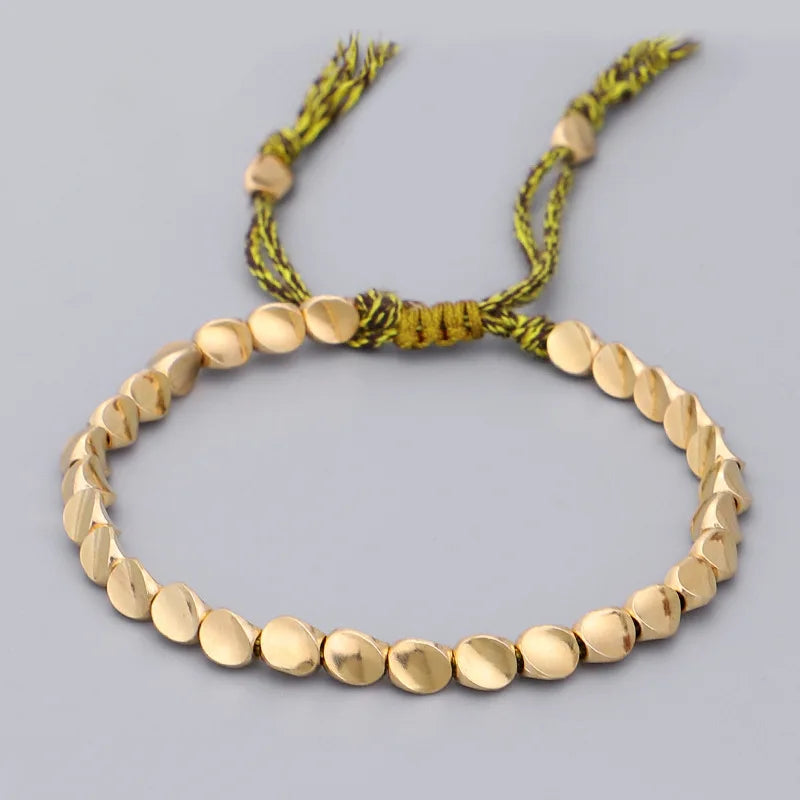 Fortune Copper Bead Bracelet