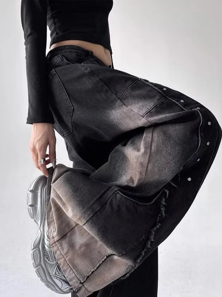 Raven Stud Barrel Jeans