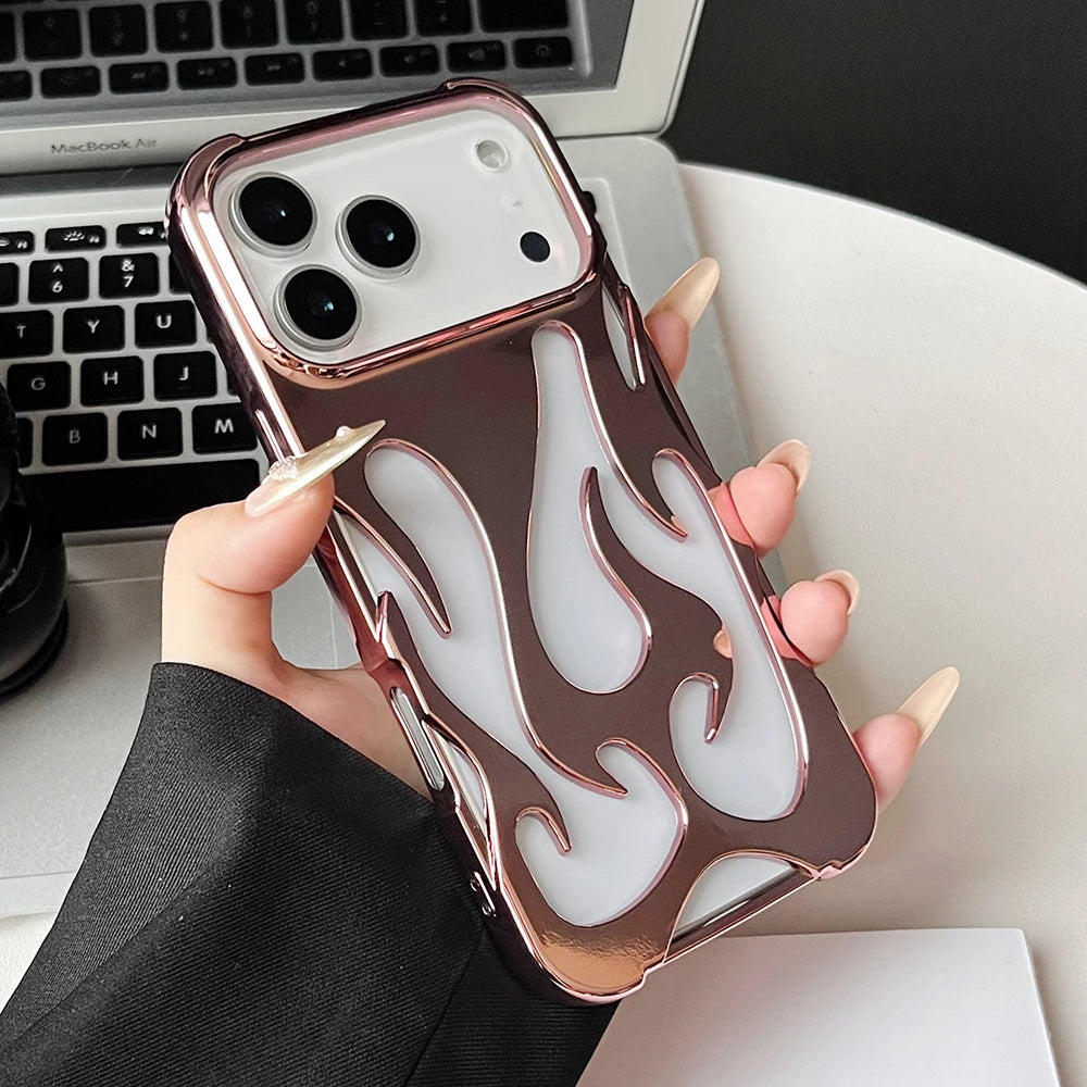 Chrome Flame iPhone Case