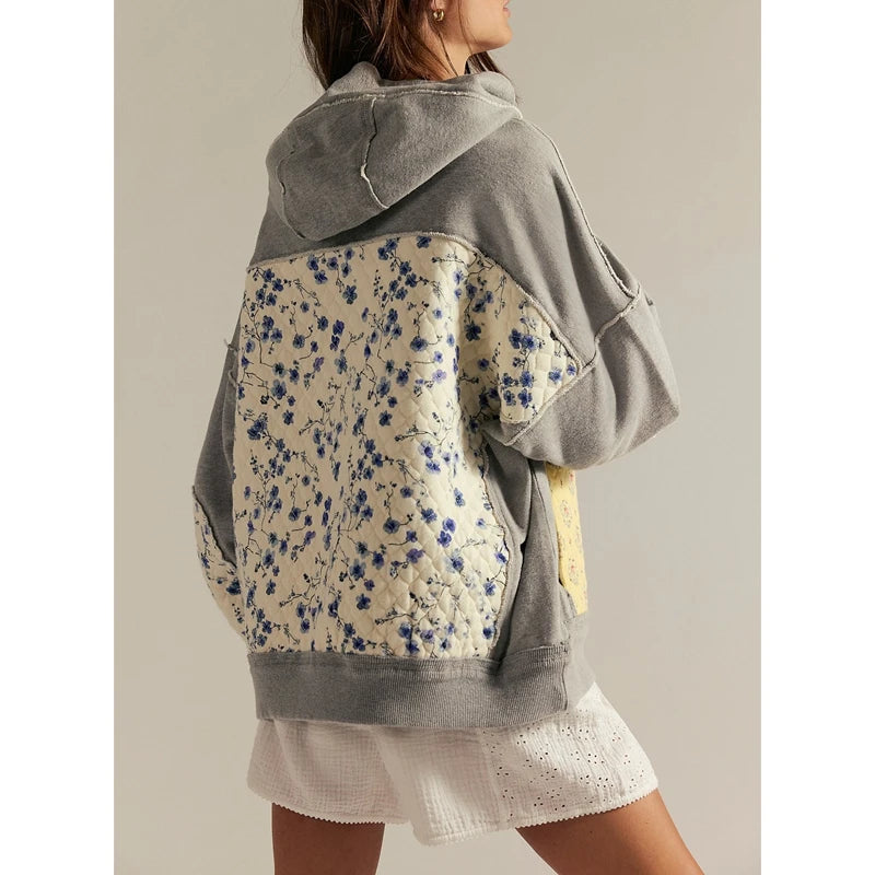 Wren Floral Patchwork Hoodie