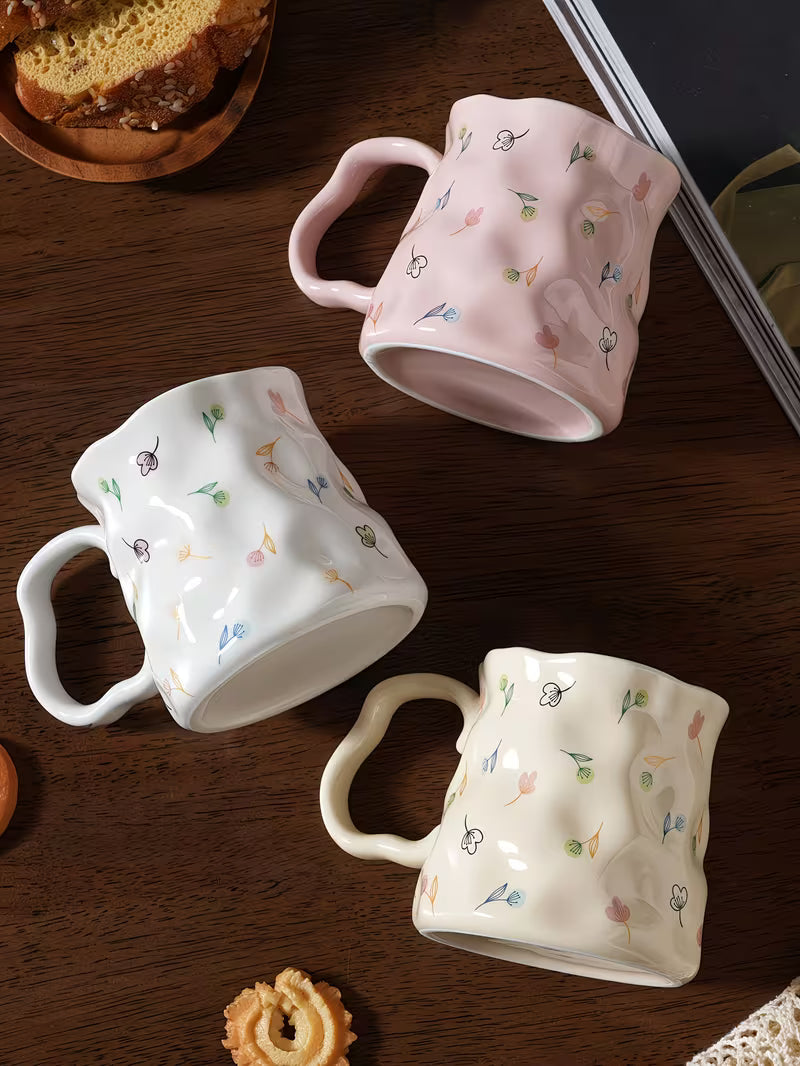 Posie Sculpted Ceramic Mug