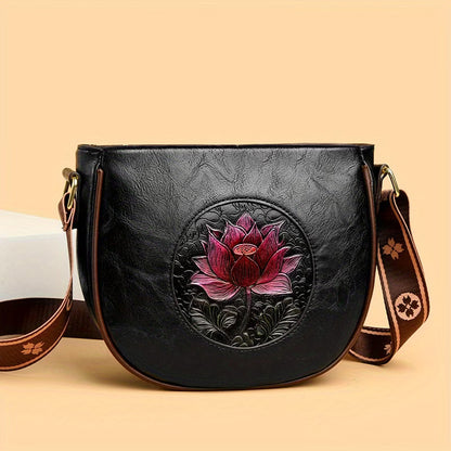 Vera Bloom Leather Satchel