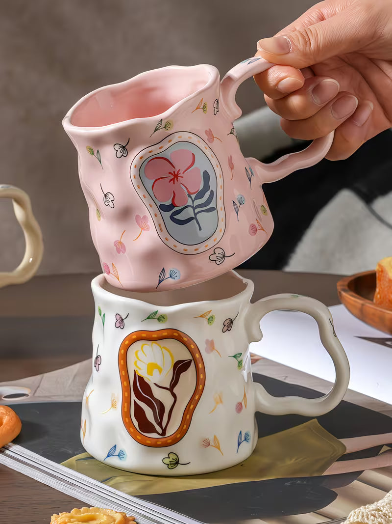 Posie Sculpted Ceramic Mug