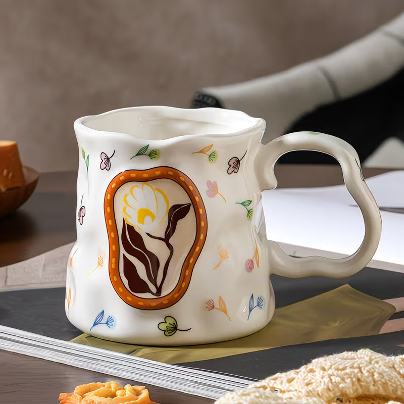 Posie Sculpted Ceramic Mug