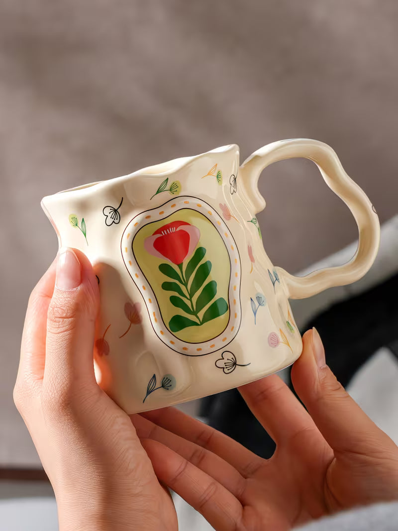Posie Sculpted Ceramic Mug
