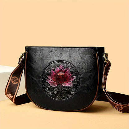 Vera Bloom Leather Satchel
