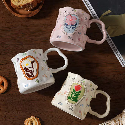 Posie Sculpted Ceramic Mug