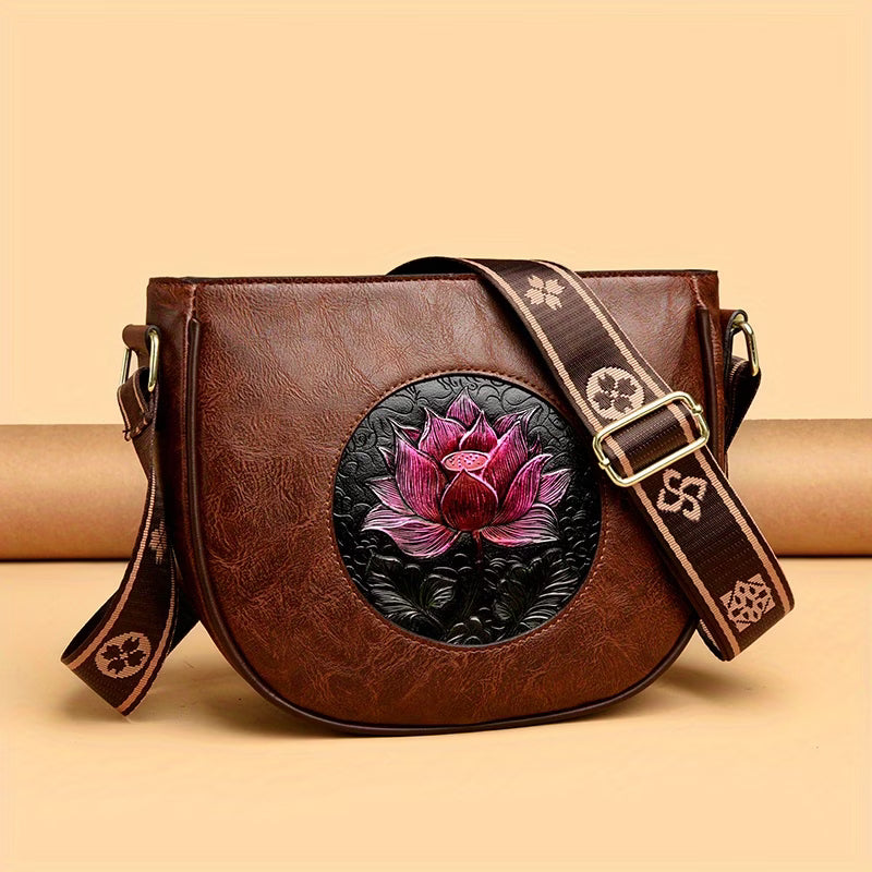 Vera Bloom Leather Satchel