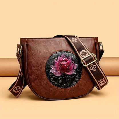 Vera Bloom Leather Satchel