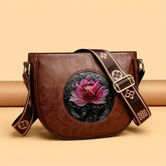 Vera Bloom Leather Satchel