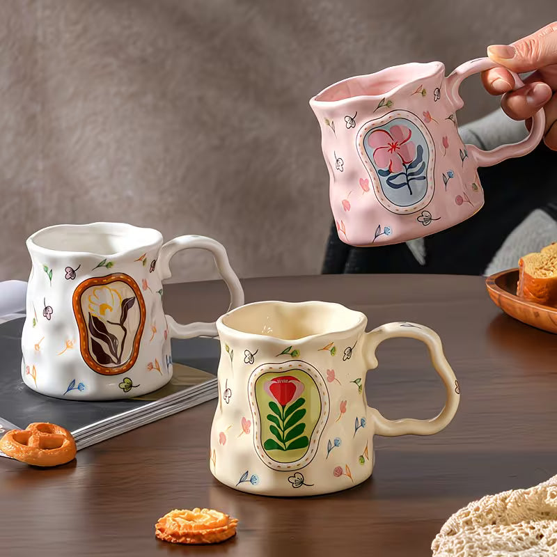 Posie Sculpted Ceramic Mug