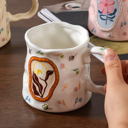 Posie Sculpted Ceramic Mug