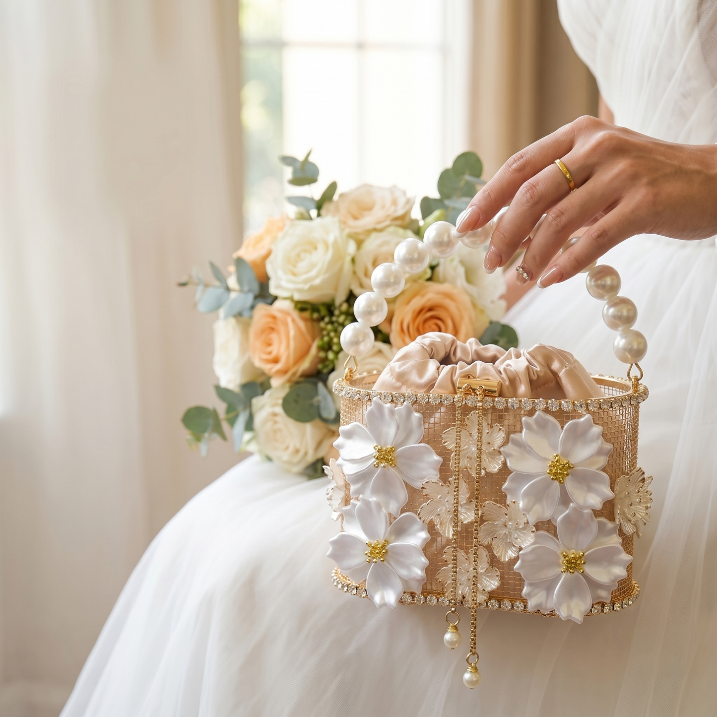 Rosalie Pearl Clutch