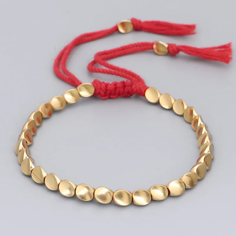 Fortune Copper Bead Bracelet