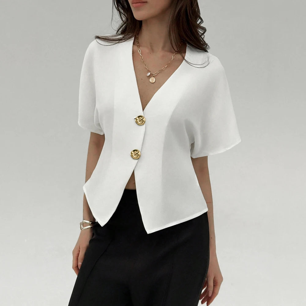 Cleo Gold Button Blouse