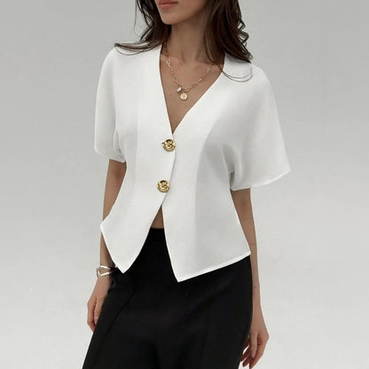Cleo Gold Button Blouse