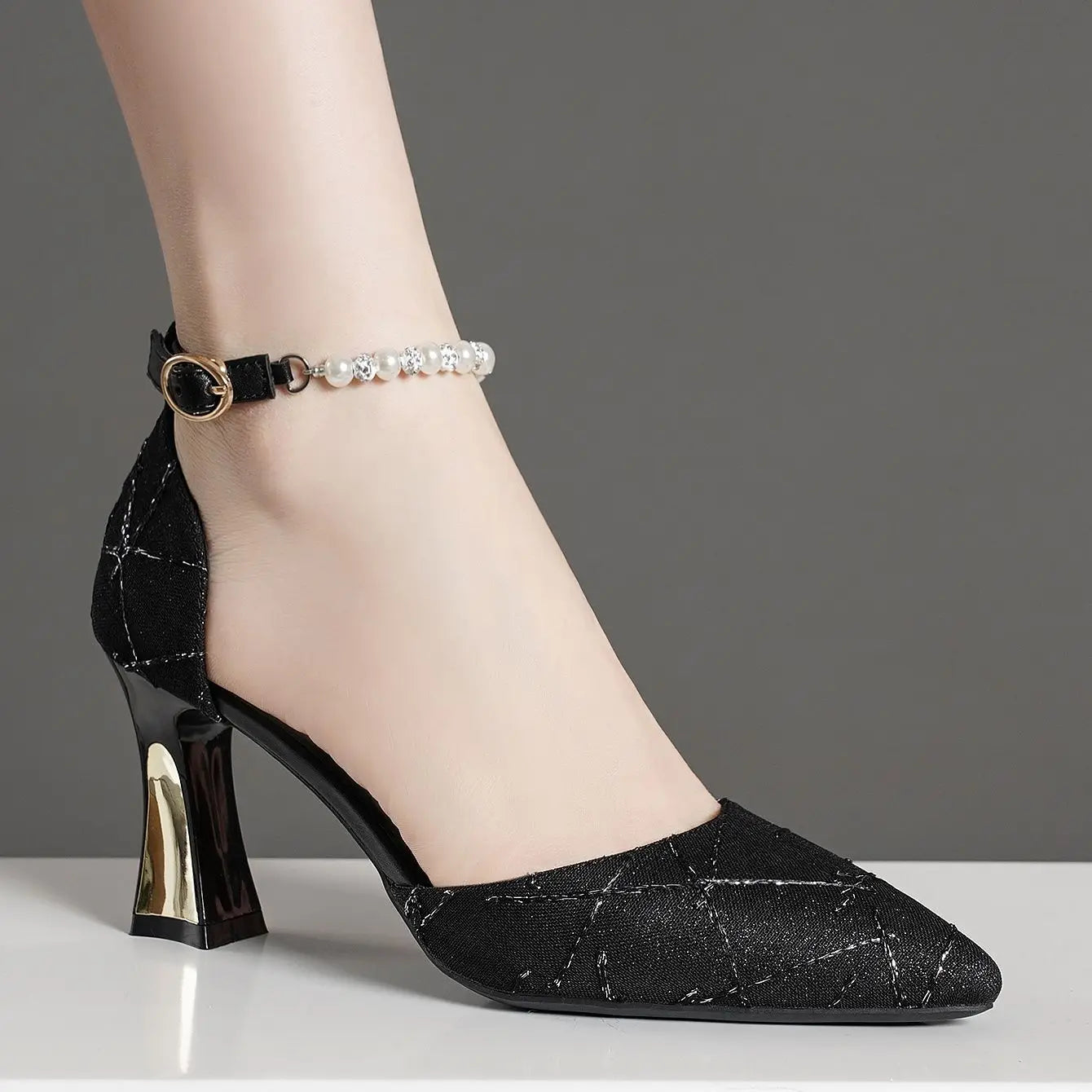 Chérie Pearl Block Heels