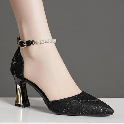 Chérie Pearl Block Heels