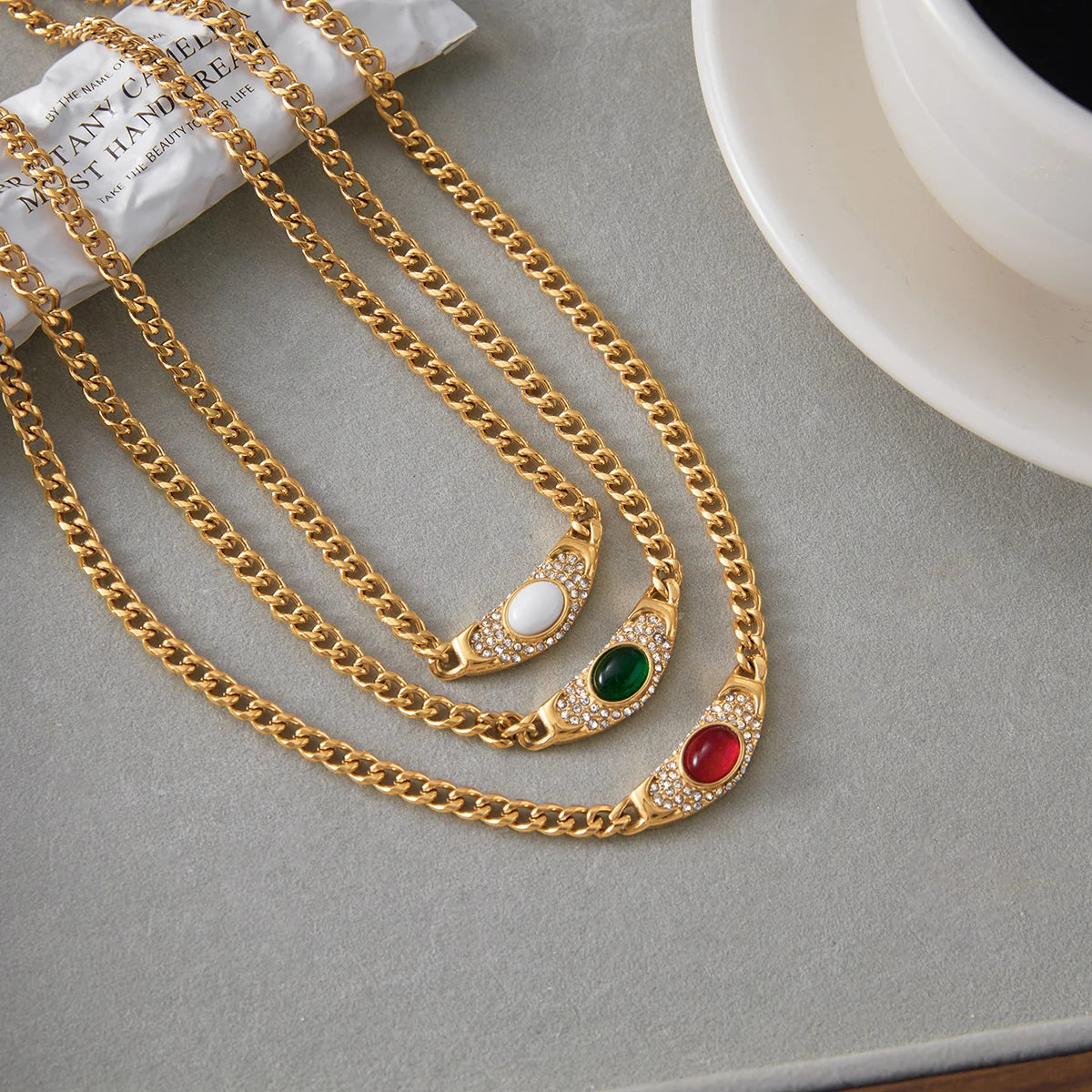 Dahlia Rhinestone Necklace