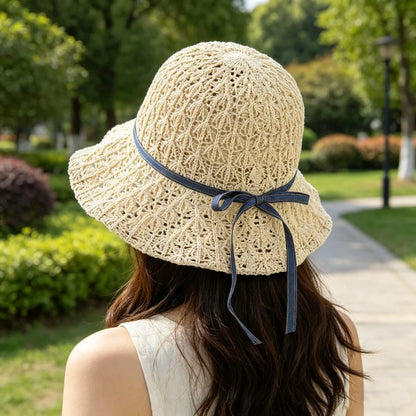 Capri Denim Ribbon Hat