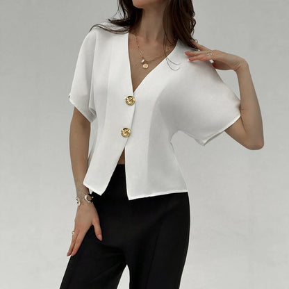 Cleo Gold Button Blouse
