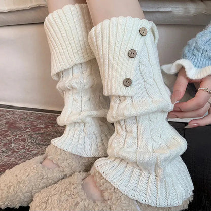 Sylvie Button Knit Leg Warmers