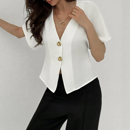 Cleo Gold Button Blouse