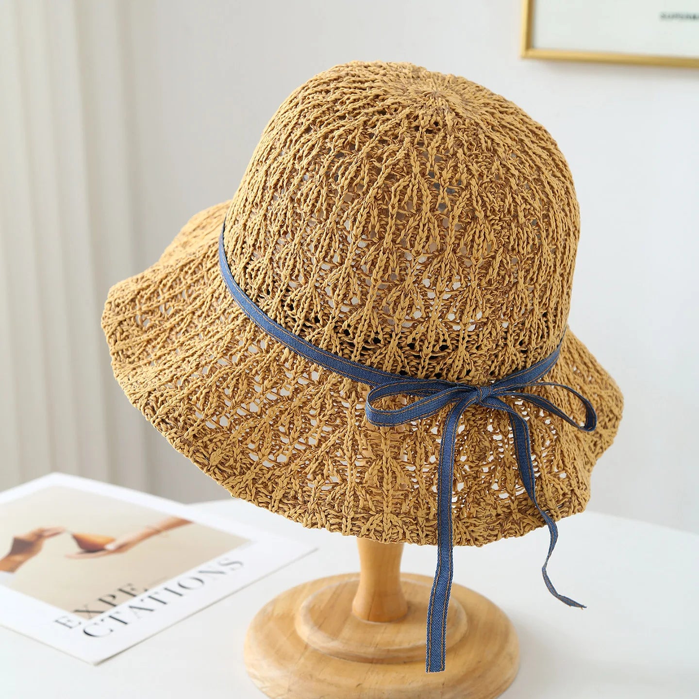 Capri Denim Ribbon Hat