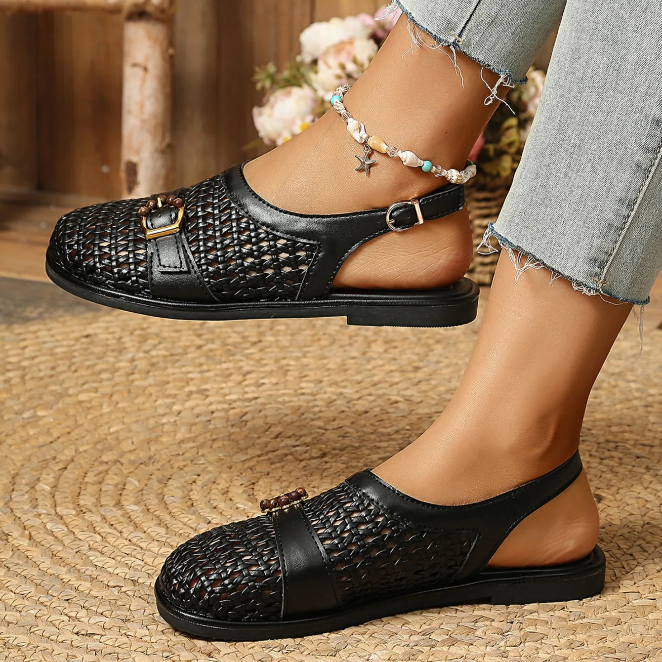 Noémie Woven Sandals