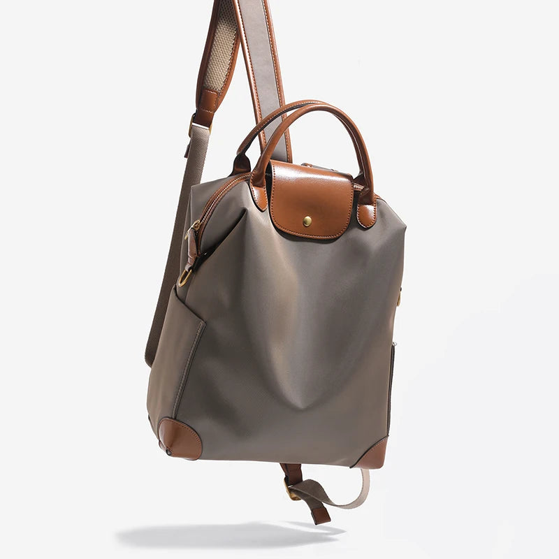 Isabelle Leather-Trim Backpack