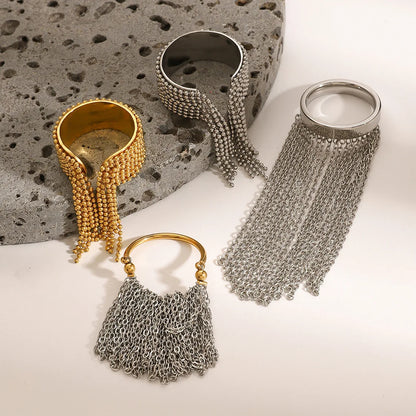 Sorelle Tassel Chain Rings
