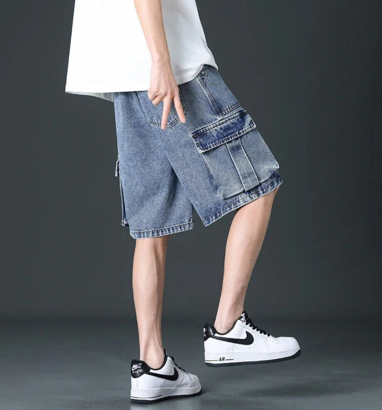 Dustin Denim Cargo Shorts