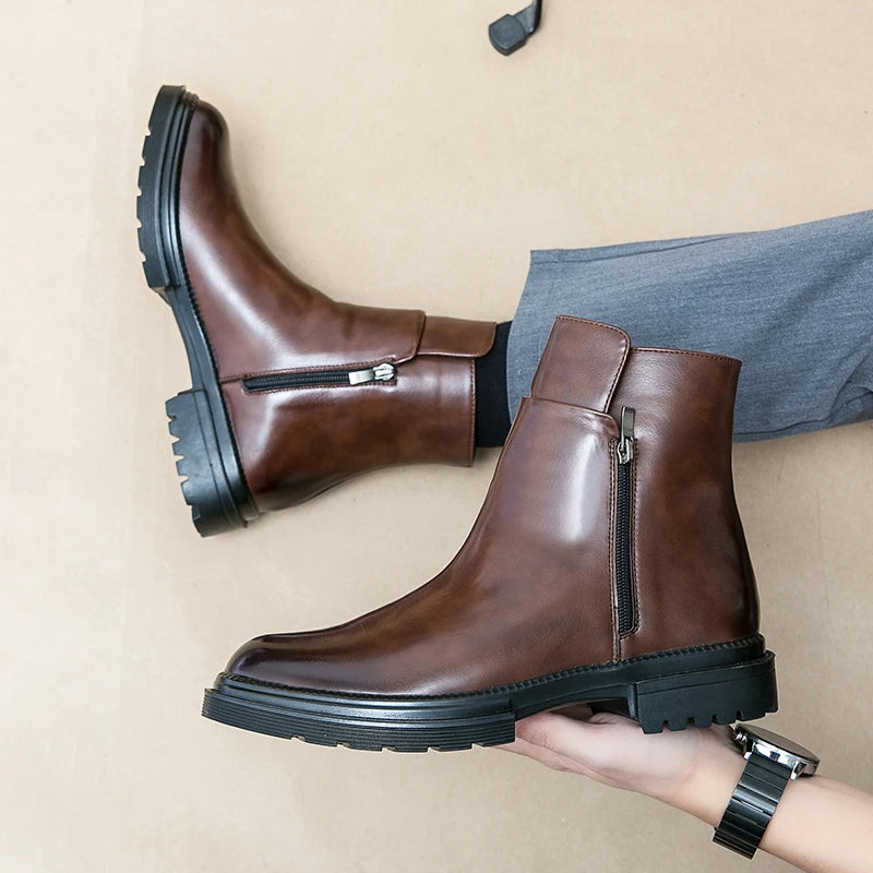Knox Leather Zip Boot