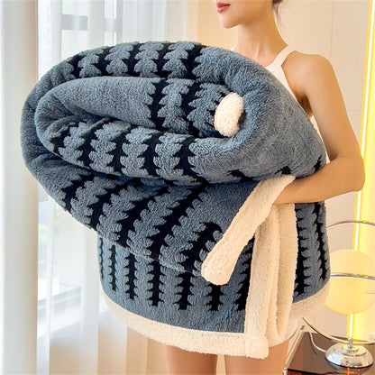 Haven Plush Striped Blanket