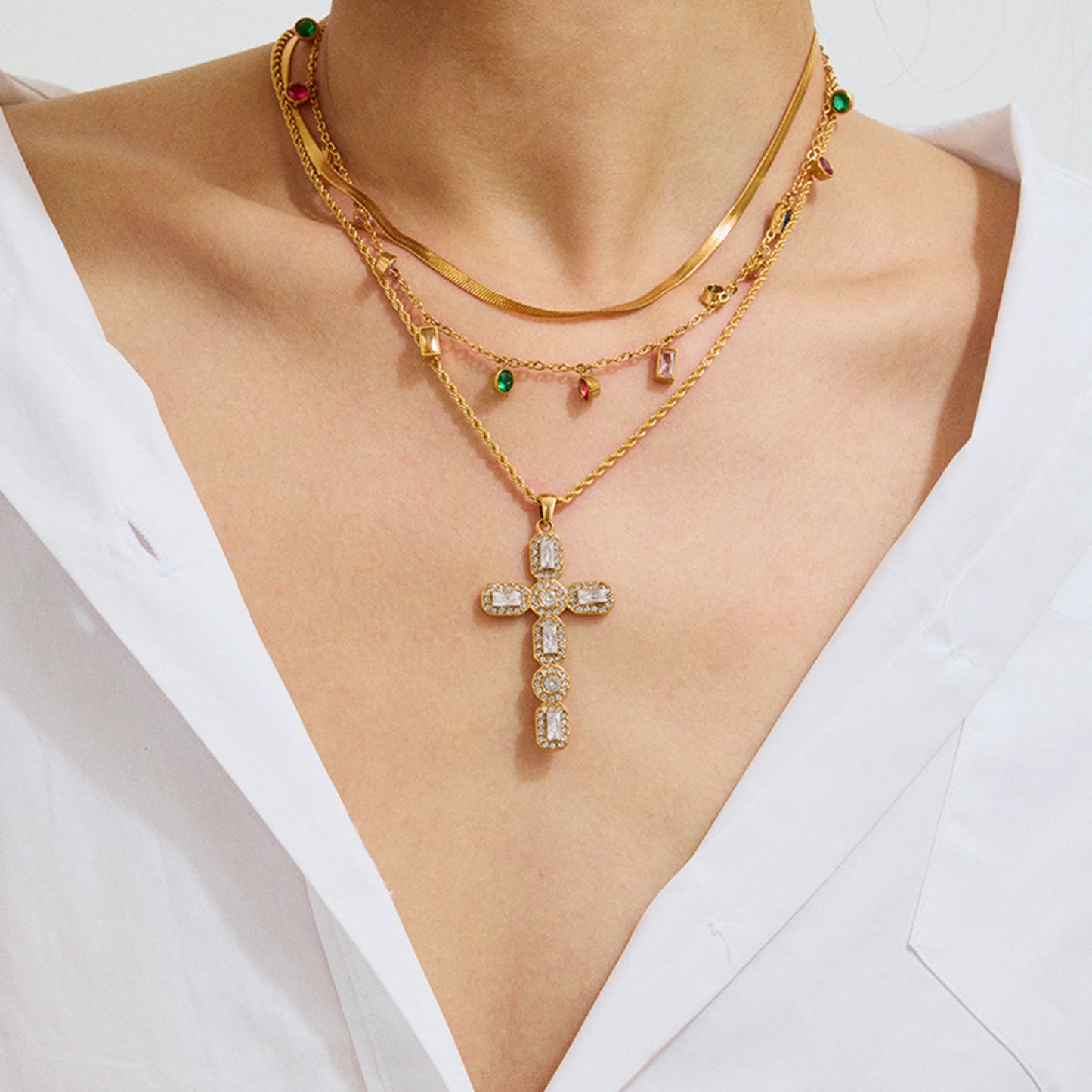 Marielle Cross Necklace
