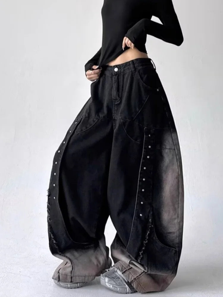 Raven Stud Barrel Jeans