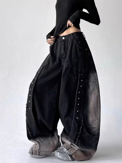 Raven Stud Barrel Jeans