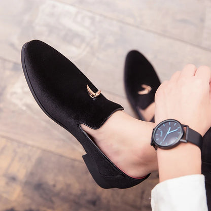 Crest Velvet Loafers