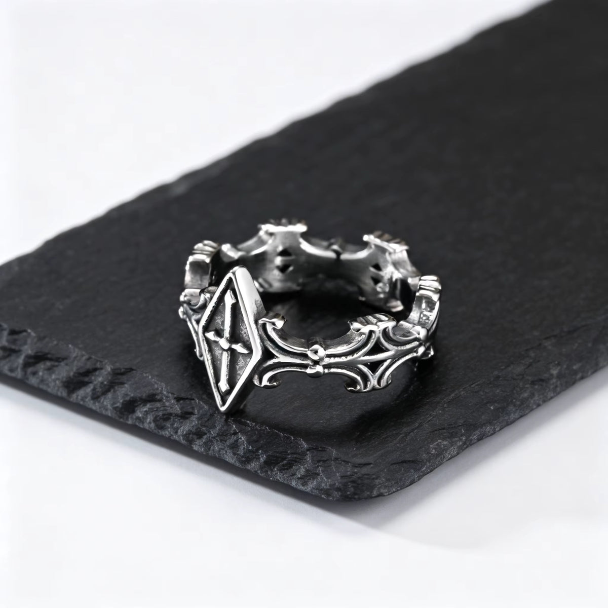 Raven Cross Ring