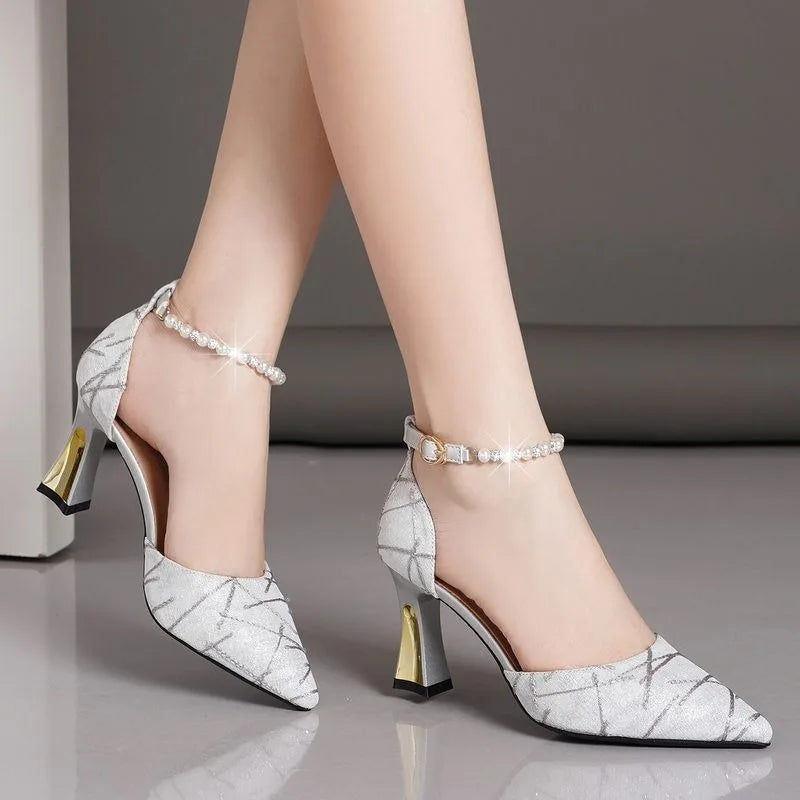 Chérie Pearl Block Heels