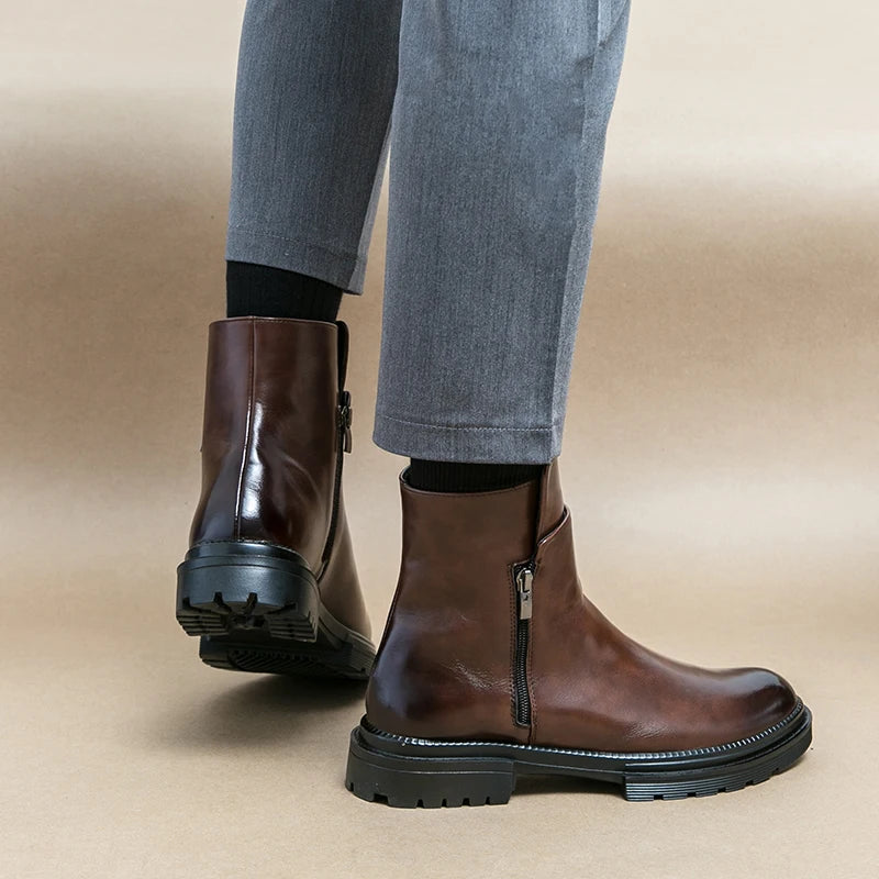 Knox Leather Zip Boot