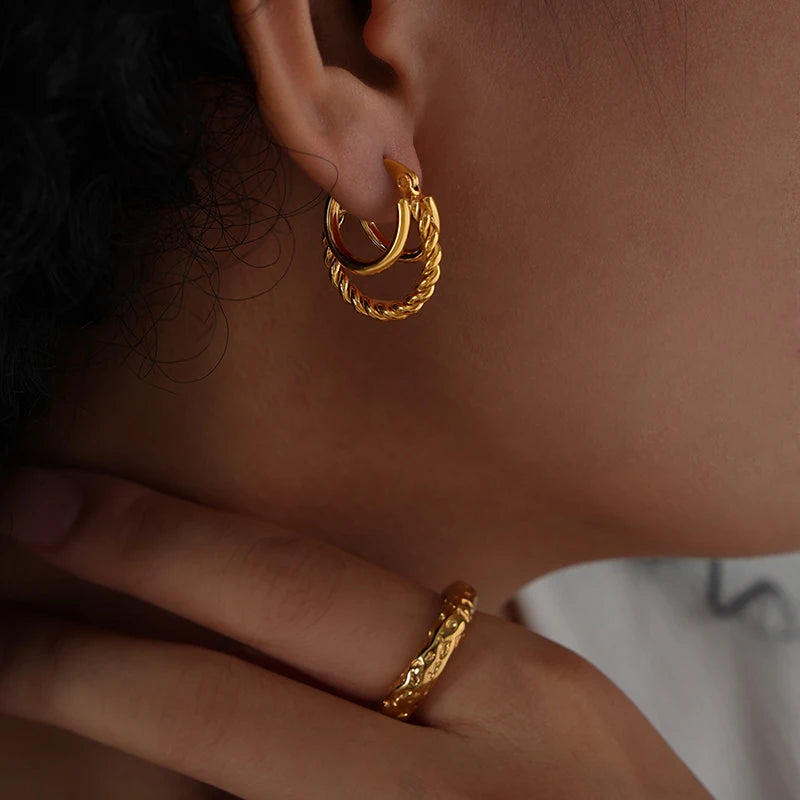 Ivy Double Loop Earrings