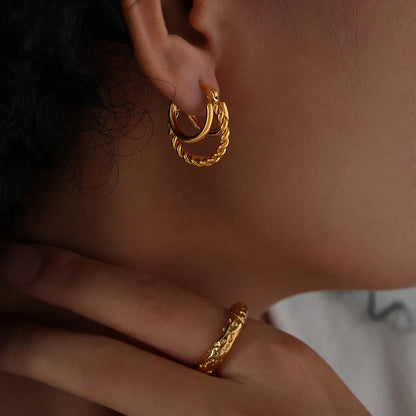 Ivy Double Loop Earrings
