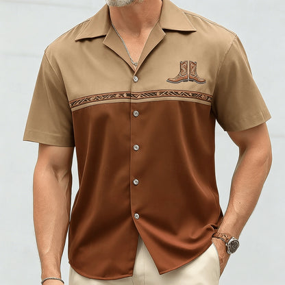 Atlas Contrast Button-Up