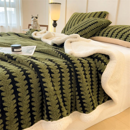 Haven Plush Striped Blanket