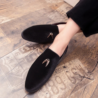Crest Velvet Loafers