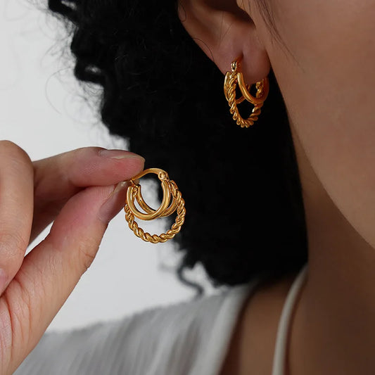 Ivy Double Loop Earrings