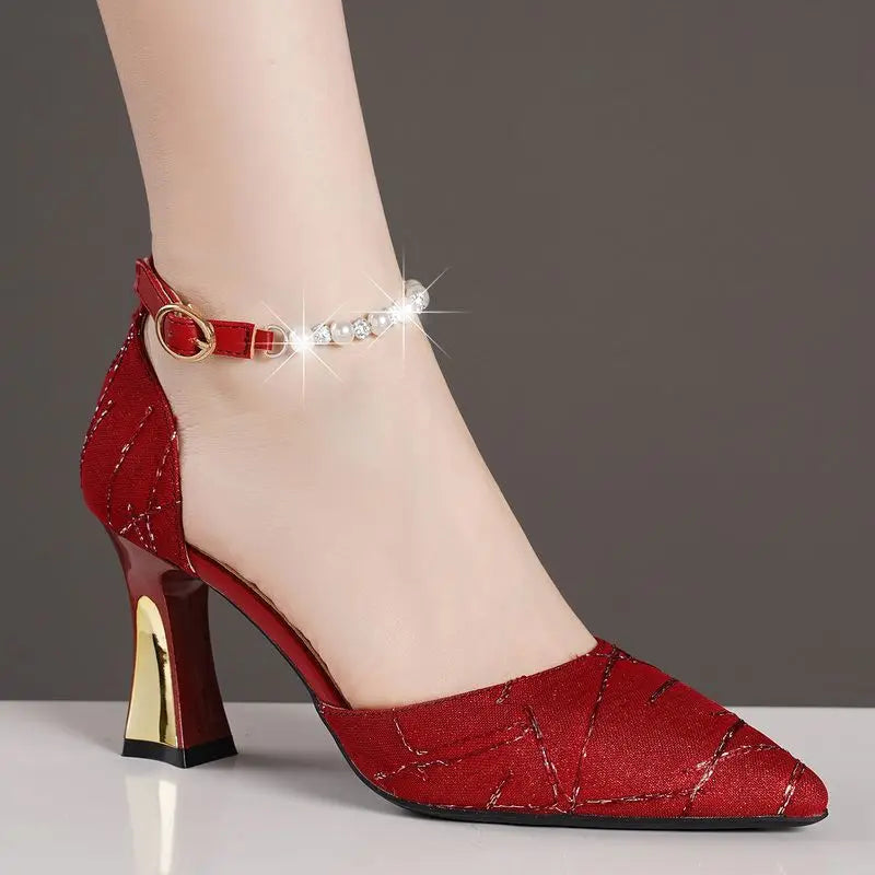 Chérie Pearl Block Heels
