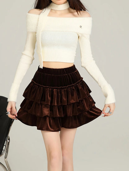 Renée Velvet Skirt