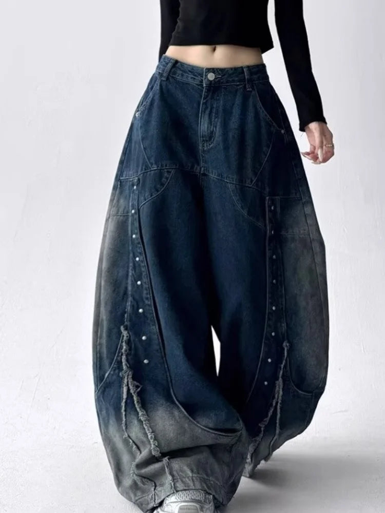 Raven Stud Barrel Jeans